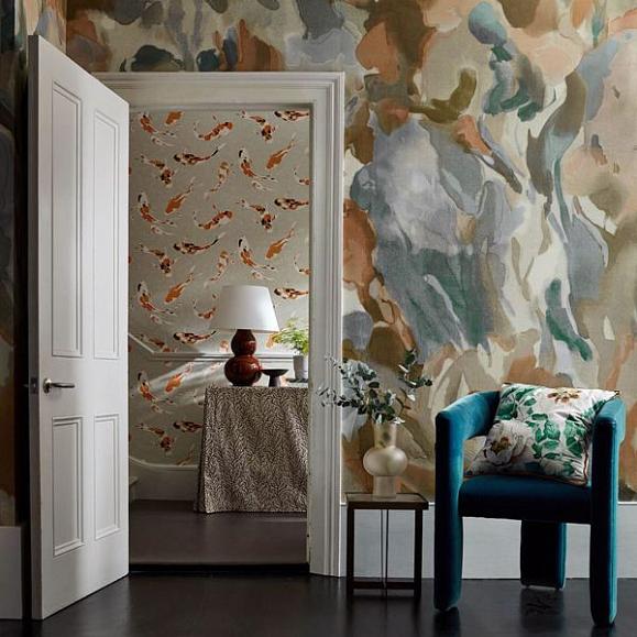 Панно Harlequin 113001 Foresta Baked Terracotta/Cerulean