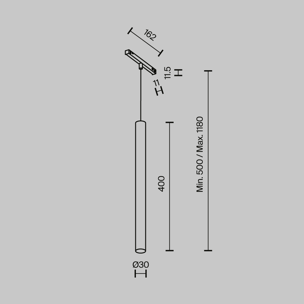 Трековый магнитный светильник Maytoni Technical Focus Led Exility X TR245-7W4K-B