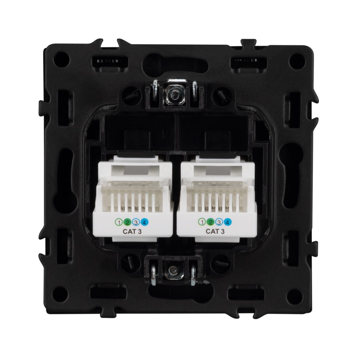 Розетка телефонная двойная софт-тач серый базальт Arlight SCT-MTL2-SFPL-GR (2хRJ-11, 4C) 054311(1)
