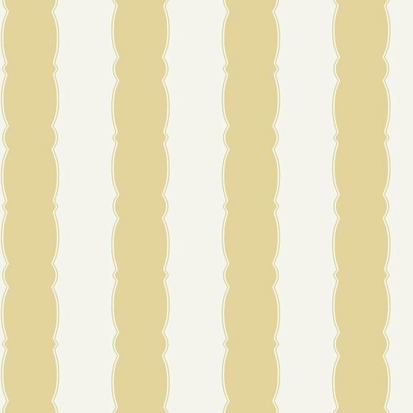 Обои York GR6016 Scalloped Stripe Yellow