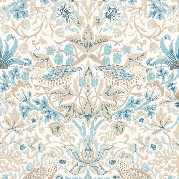 Обои Morris 217060 Simply Strawberry Thief Slate/Vellum