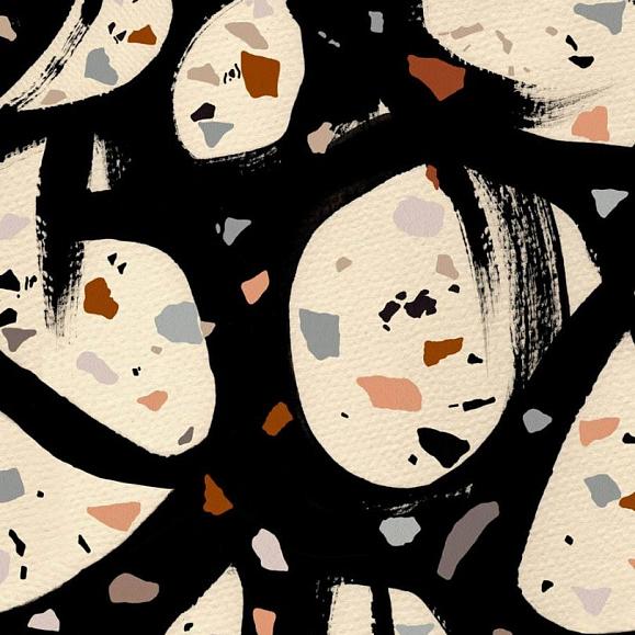 Панно Mind the gap WP20335 Terrazzo Black/Brown/Grey
