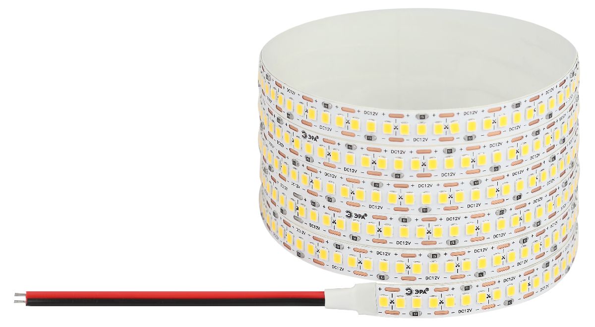Светодиодная лента Эра 12В 2835 19,2Вт/м 4000K 5м IP20 LS2835-19,2-240-12-4000K-IP20-1 year-5m Б0059907