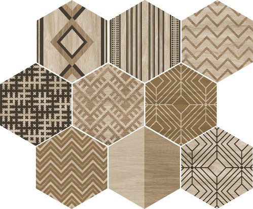 Напольная плитка decowood haya mix 25х29