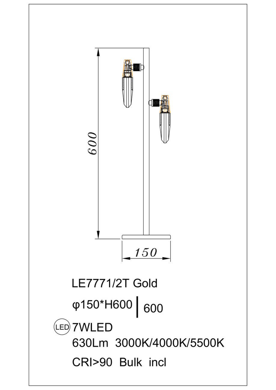 Настольная лампа Natali LE7771/2T Gold