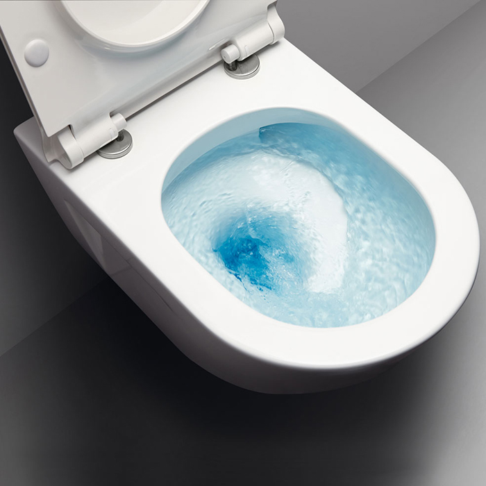 GSI Pura Унитаз подвесной 55х36см., Swirlflush с креплением, безободковый, цвет: белый глянцевый