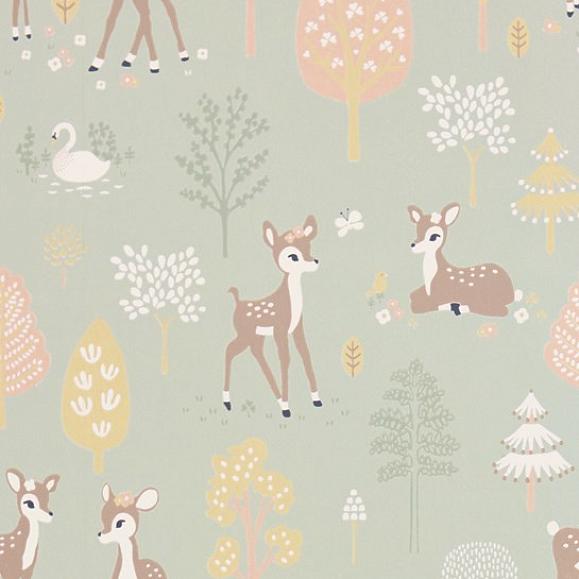 Обои Majvillan 125-02 Golden Woods Dusty Green