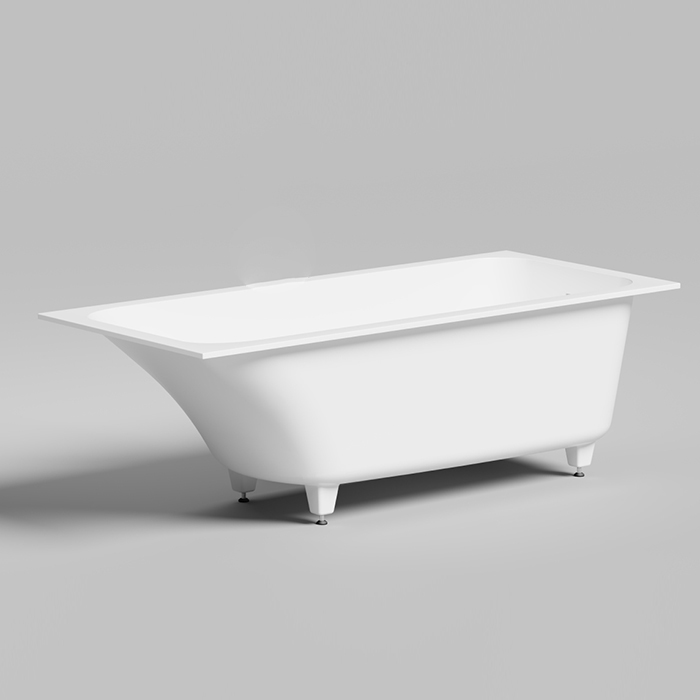 Salini Orlanda KIT Встраиваемая ванна 170х75х60cм., "Up&Down", сифон, щелевой слив-перелив, материал: S-Stone, цвет: белый матовый
