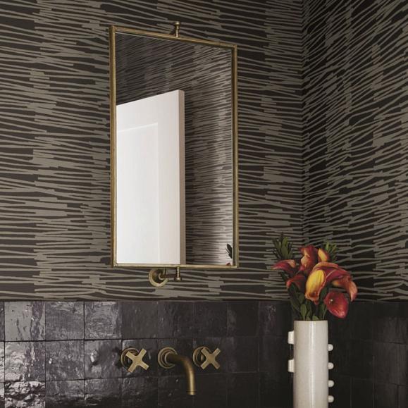 Обои York AG2095 Nikki Chu Water Reed Thatch Black/Gold