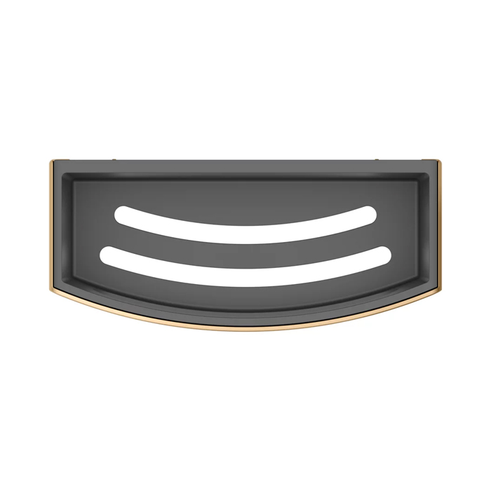 Keuco Elegance Полочка для душа, подвесная, цвет: brushed brass/anthracite
