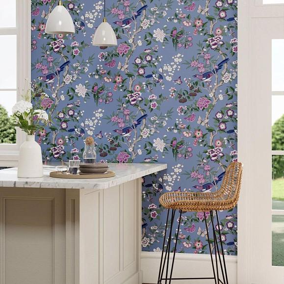 Обои Sanderson 217111 Chinoiserie Hall Blueberry/Purple