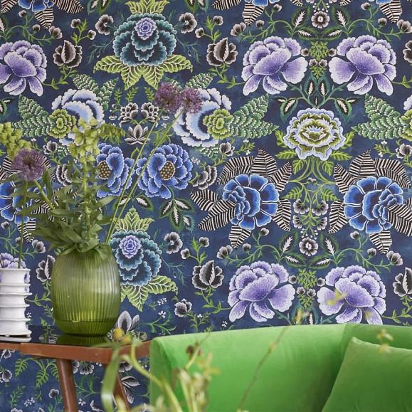 Панно Designers Guild PDG1168/03 Rose De Damas Indigo