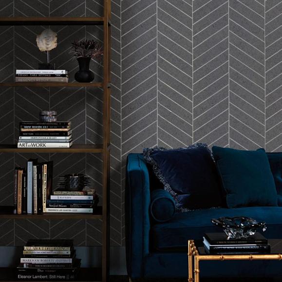 Обои York HO2107 Atelier Herringbone Steel Blue