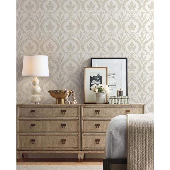 Обои York DM4924 Adirondack Damask Beige/White