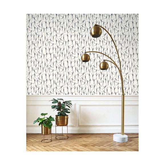 Обои Casadeco 88420505 Alberto Noir gravure