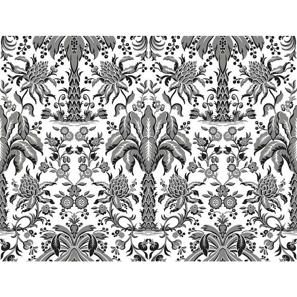 Обои York DM5014 Palmetto Palm Damask Black