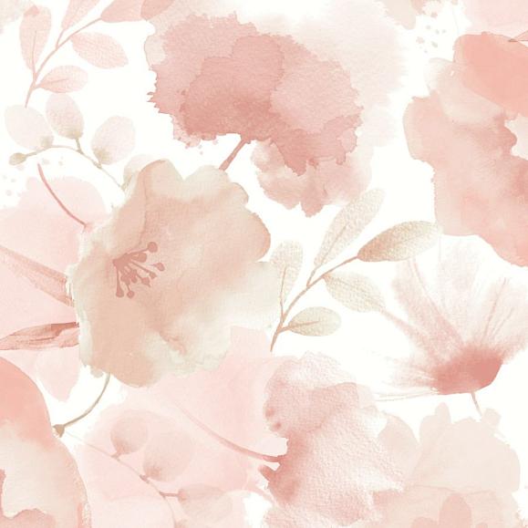 Обои York BL1772 Watercolor Bouquet Blush