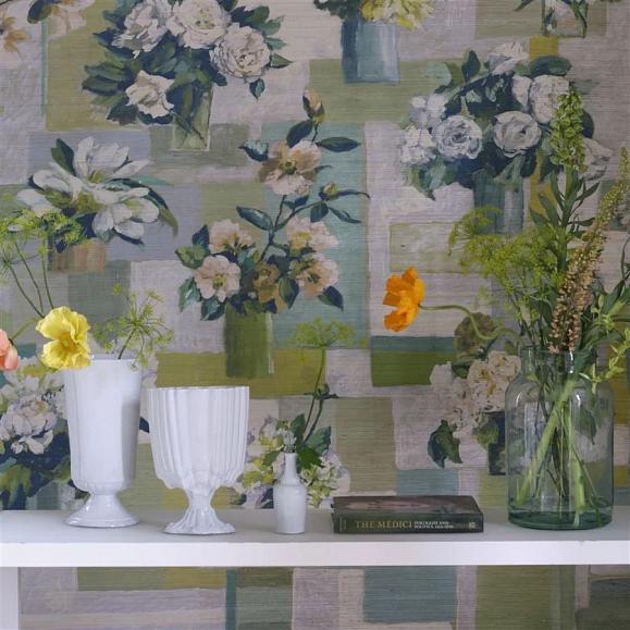 Панно Designers Guild PDG1205/01 Celadon Vase Grasscloth Celadon