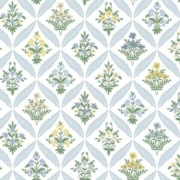 Обои York RF7514 Estee Garden Blue Multi