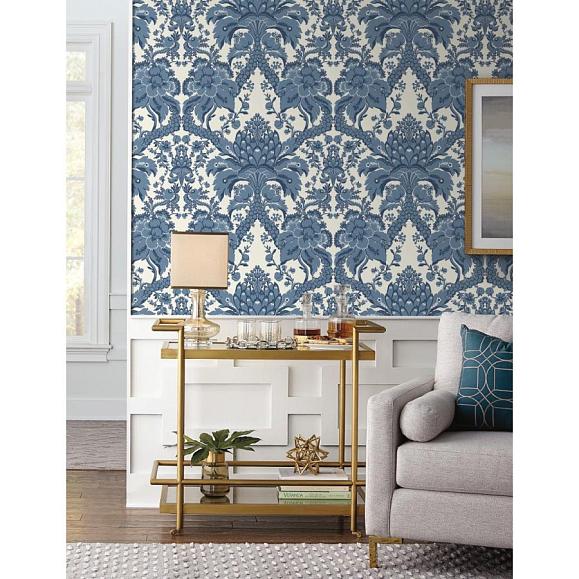 Обои York DM4951 French Artichoke Damask Indigo