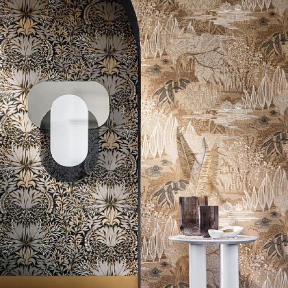 Обои Casamance 75733670 Chardon Noir/doré