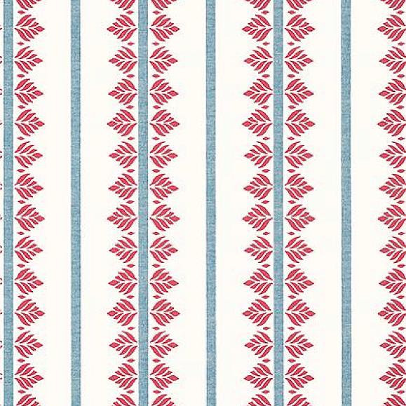 Обои Anna French AT15105 Fern Stripe Red and Blue