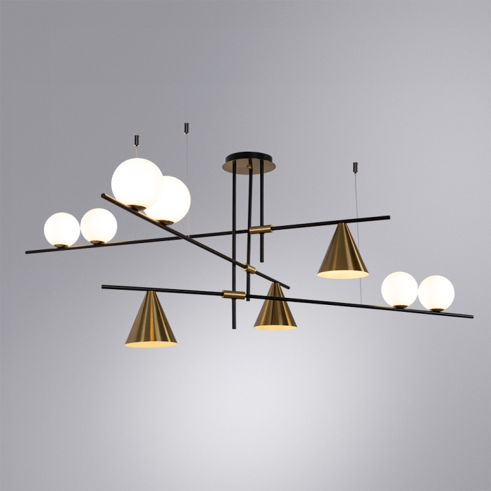 Люстра на штанге Arte Lamp Jacob A7029PL-9BK