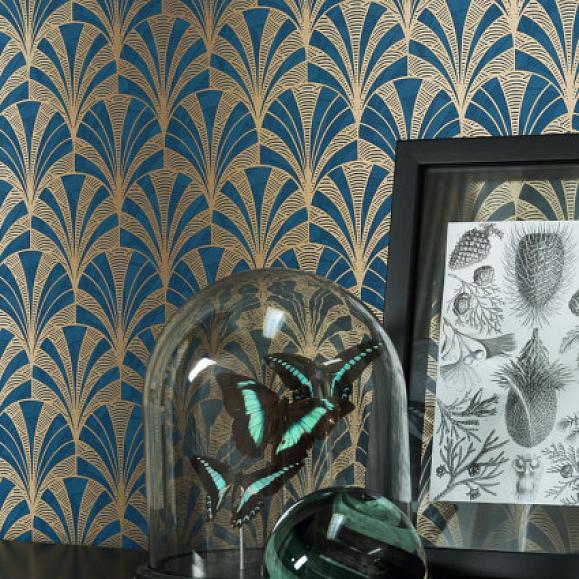Обои Casadeco MNCT85736313 Palmette Bleu