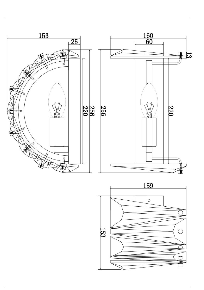 Настенный светильник Maytoni Puntes MOD043WL-01CH