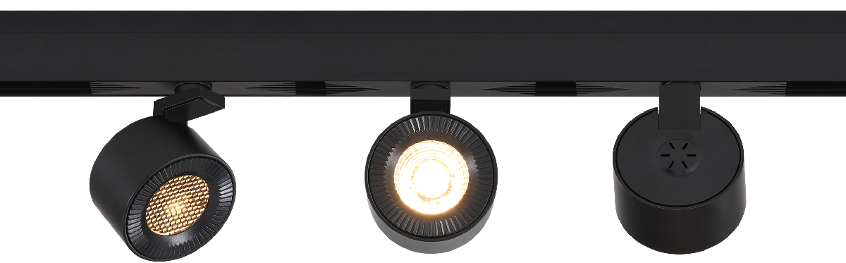 Трековый магнитный светильник iLedex Vision 4822-010-D82-12W-38DG-4000K BK (WALL WASHER)
