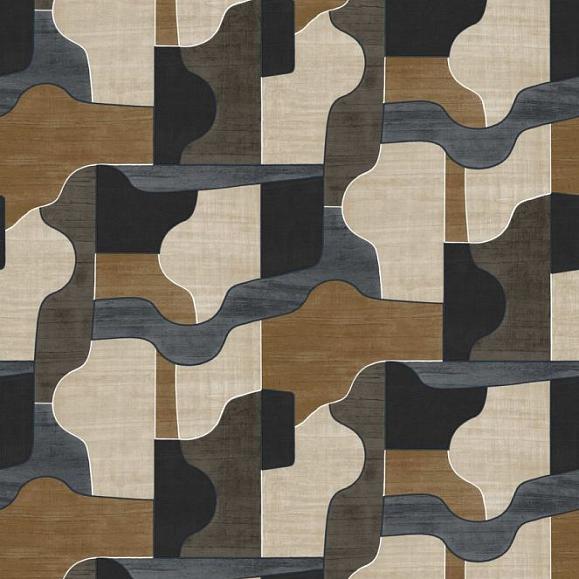 Обои Casamance 76820406 Anthracite/marine MODERNISMO