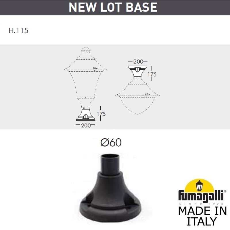 Садовый светильник Fumagalli G41.115.000.LYE27