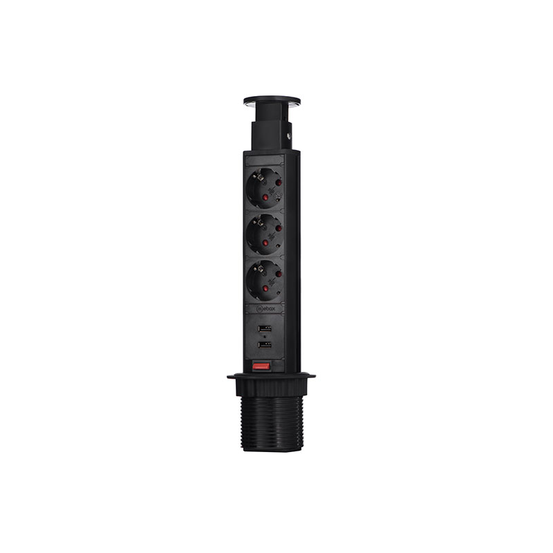 Блок розеток 105S (3 секции и 2 USB) Mebax 00-00000825