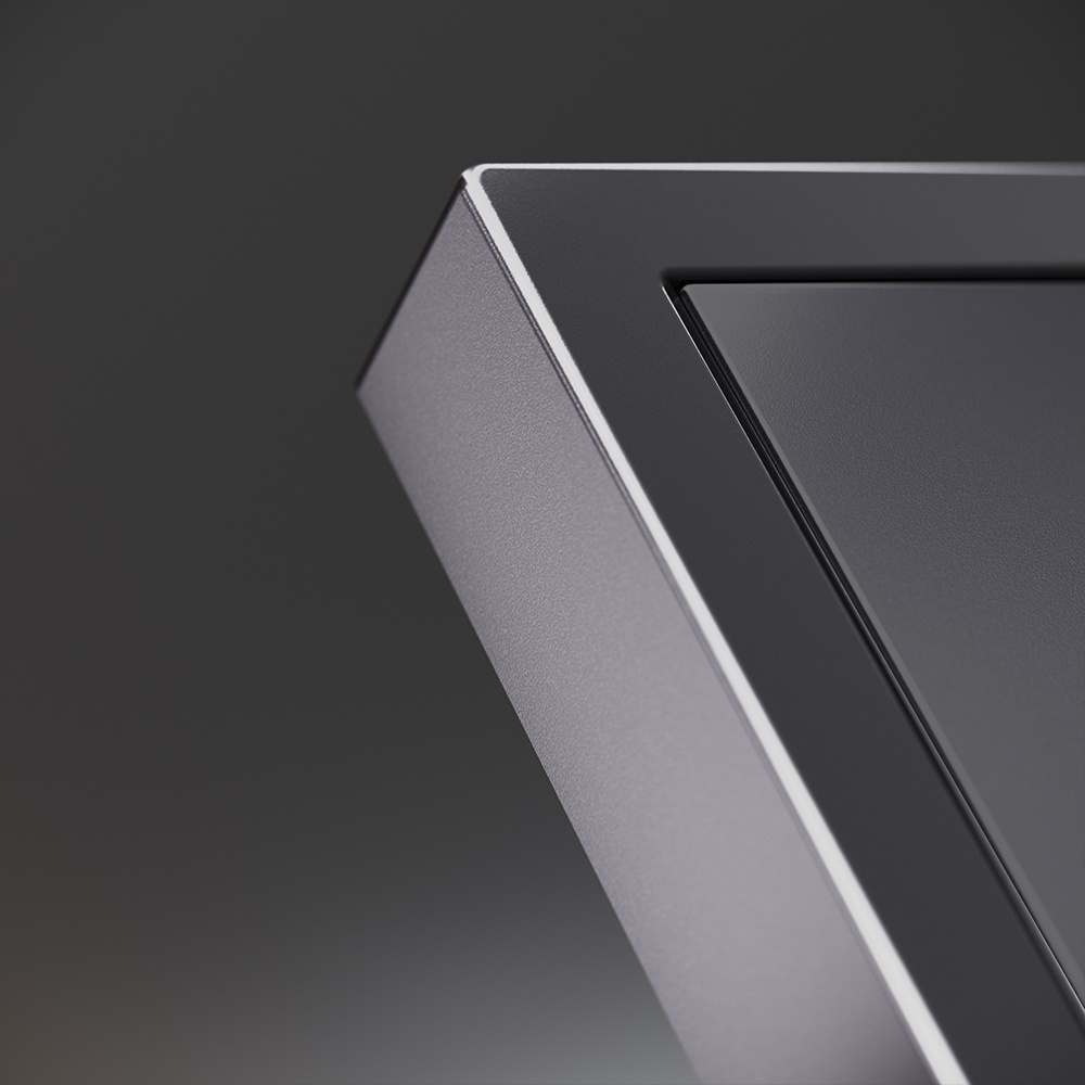 Накладка для розетки с заземлением и защитными шторками с USB A+C S70 Metal (антрацит) Voltum VLSM001012