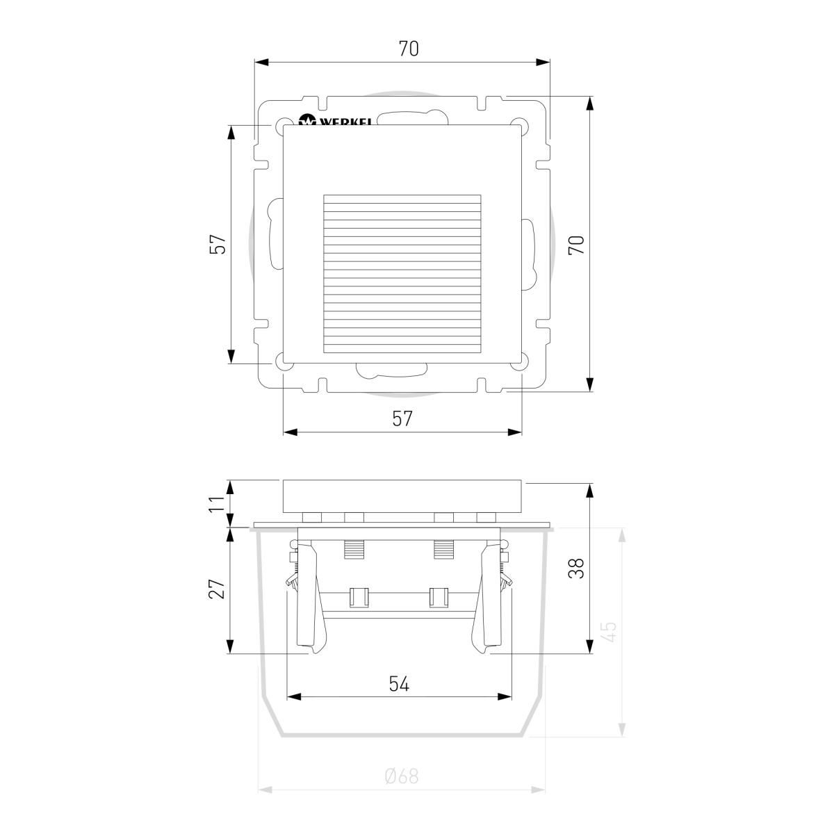 Встраиваемая LED подсветка Werkel черный W1154208 4690389156854