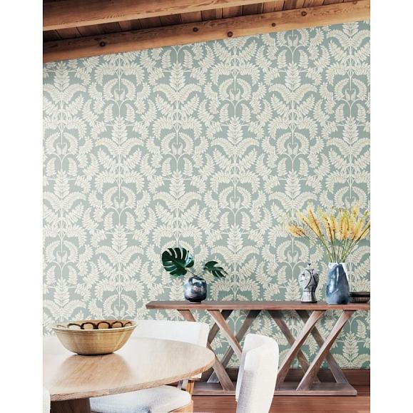 Обои York DM4964 Royal Fern Damask Eucalyptus