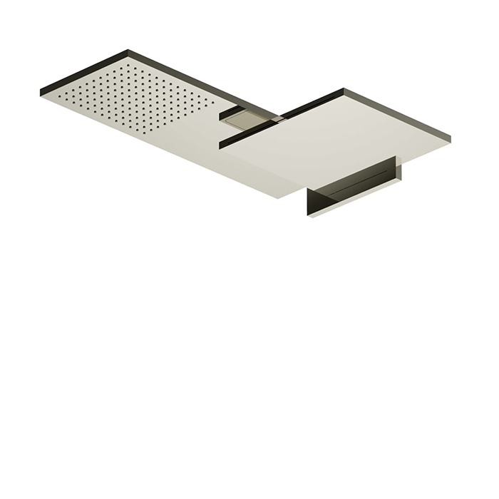 Fantini Venezia Двойной верхний душ, латунь, настенный, цвет: Nickel PVD