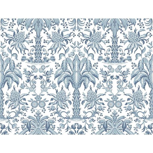 Обои York DM5012 Palmetto Palm Damask Blue
