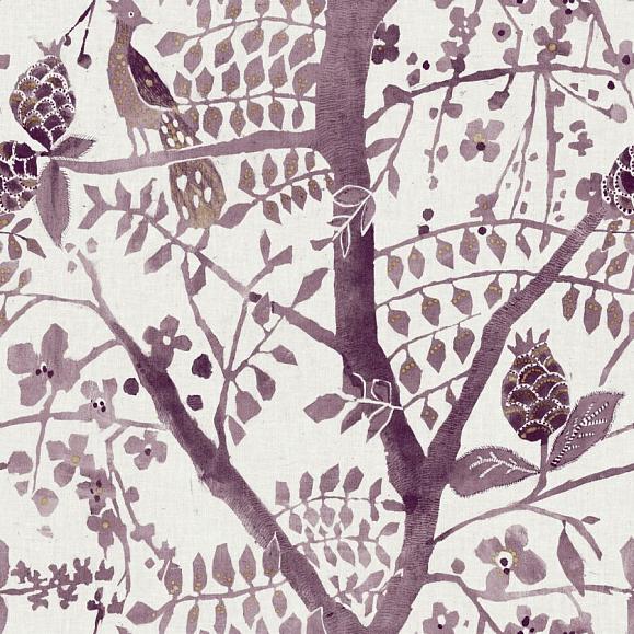 Обои York BO6631 Peacock Block Print Berry