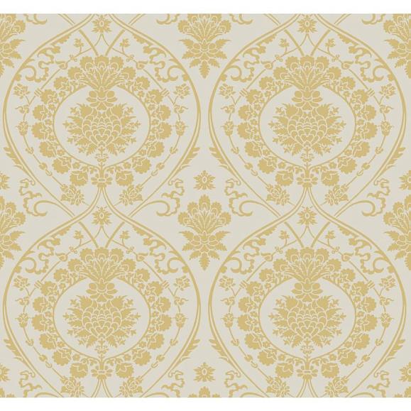 Обои York DM4903 Imperial Damask Linen/Gold