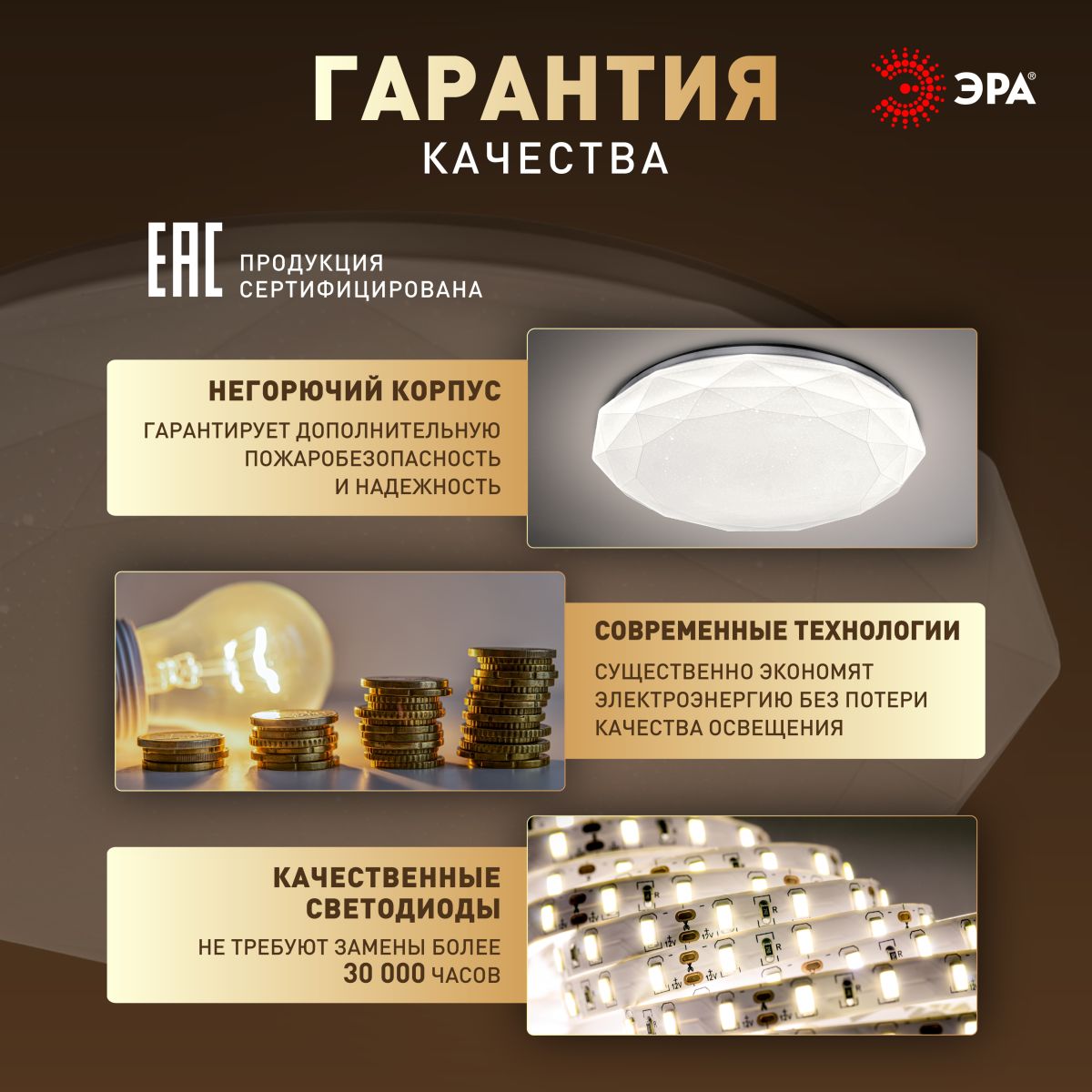 Потолочный светильник Эра Классик без ДУ SPB-6 WH 36W-4K Slim Sparkle Б0069789