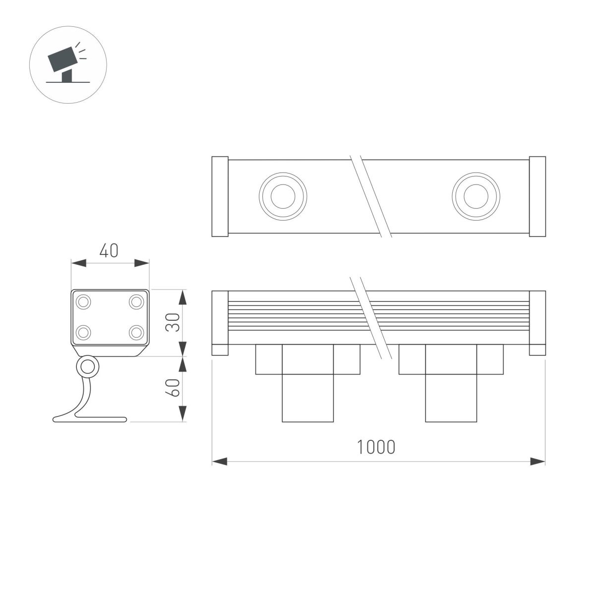 Линейный прожектор Arlight AR-LINE-1000-18W Warm3000 024300(1)