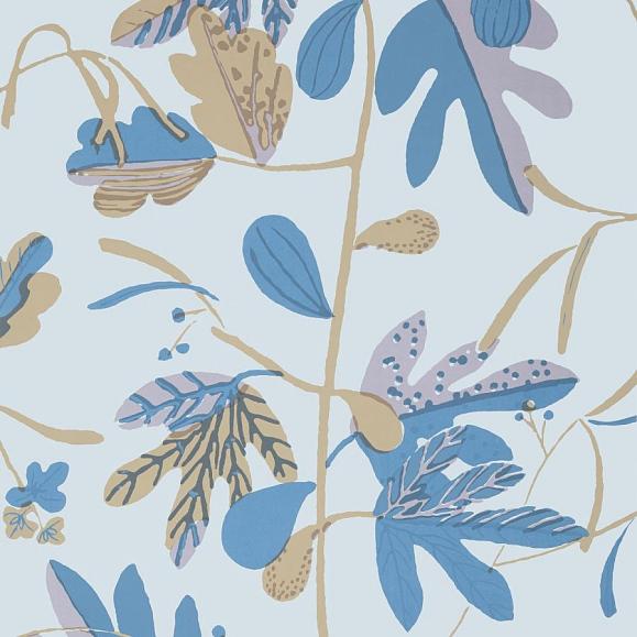 Обои Thibaut T16210 Matisse Leaf Lavender and Blue