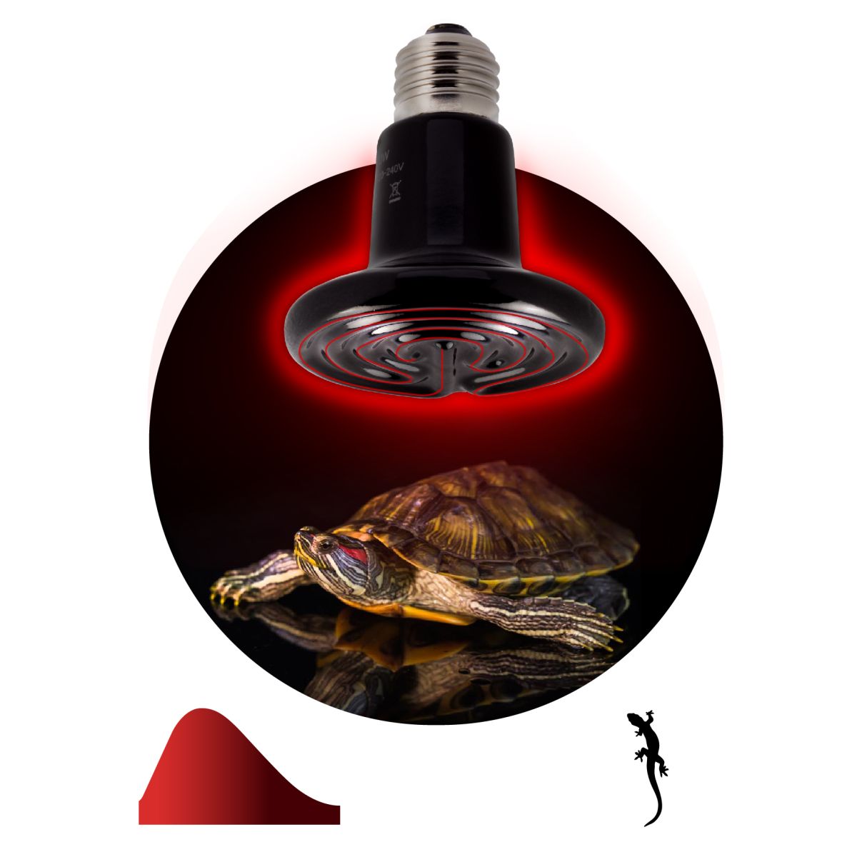 Инфракрасная лампа для брудера, рептилий Эра CeramiHeat FITO-50W-НQ Б0052714