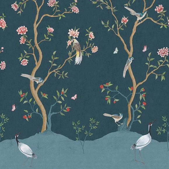 Панно Aura 1911-3 Chinoiserie Mural Blue