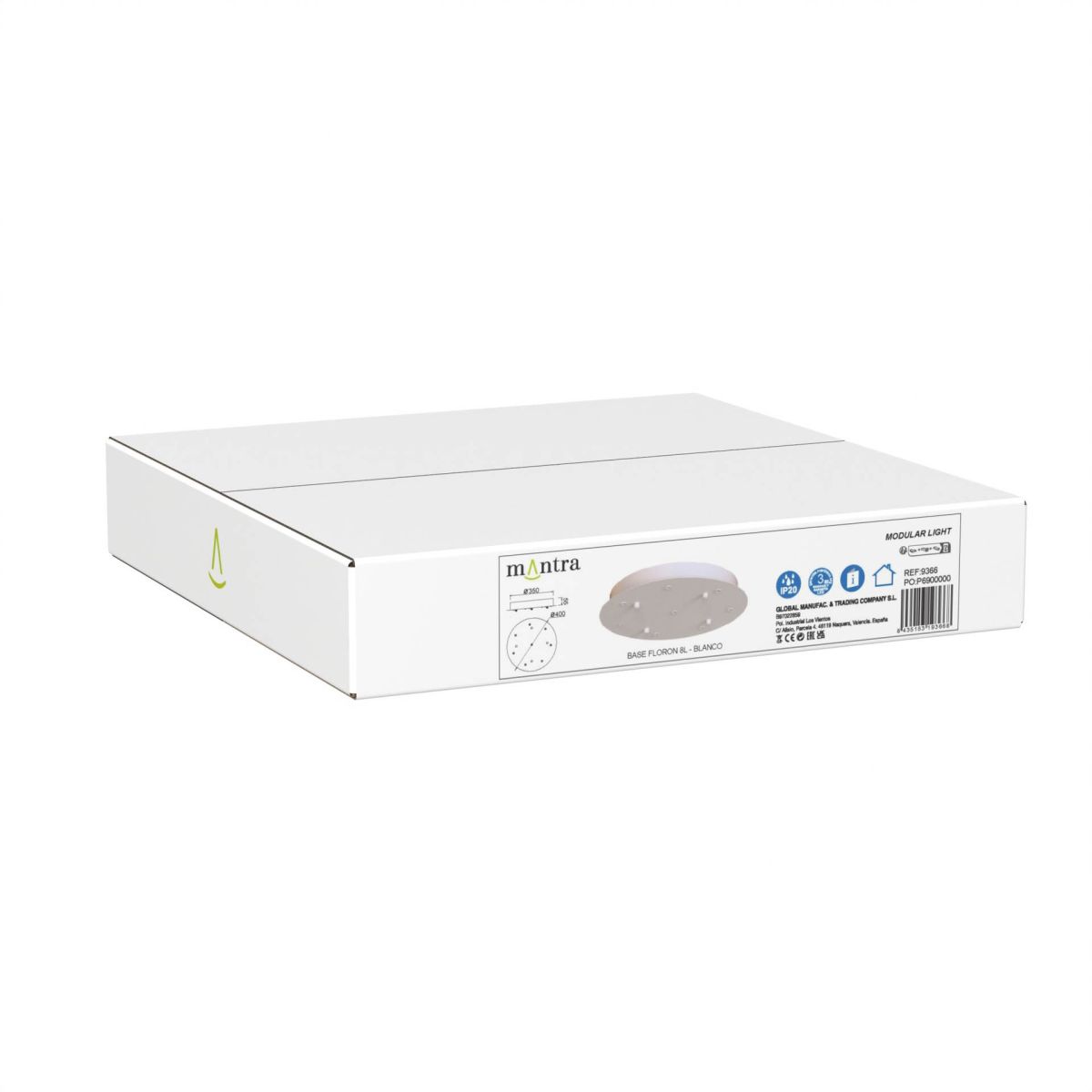 Основание потолочное 8L Mantra Modular Light Florones 9366