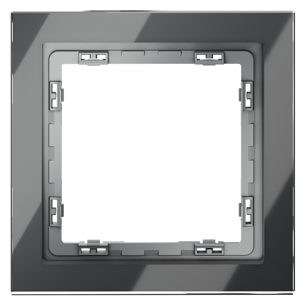 Рамка на 1 пост Voltum S70 VLS110107 (графит, стекло)