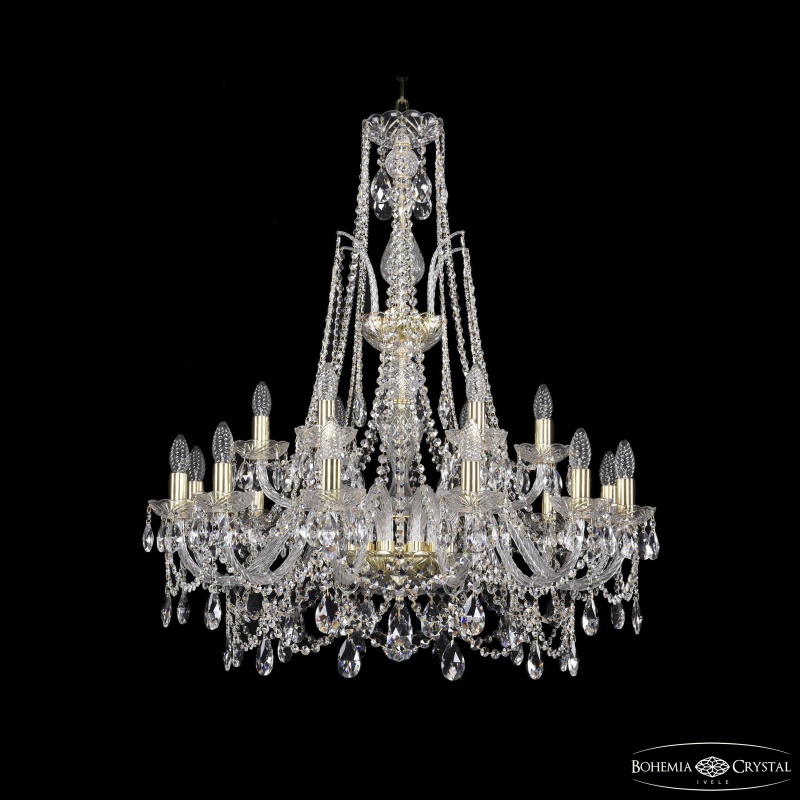 Подвесная люстра Bohemia Ivele Crystal 1411/12+6/300/XL-96 G