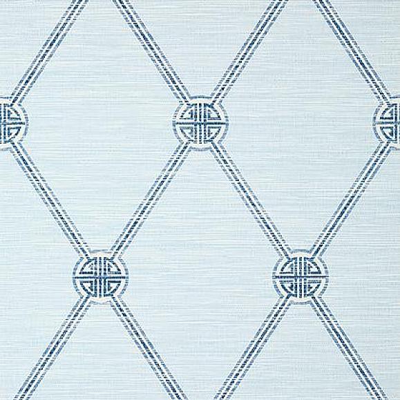 Обои Thibaut T13350 Turnberry Trellis Spa Blue