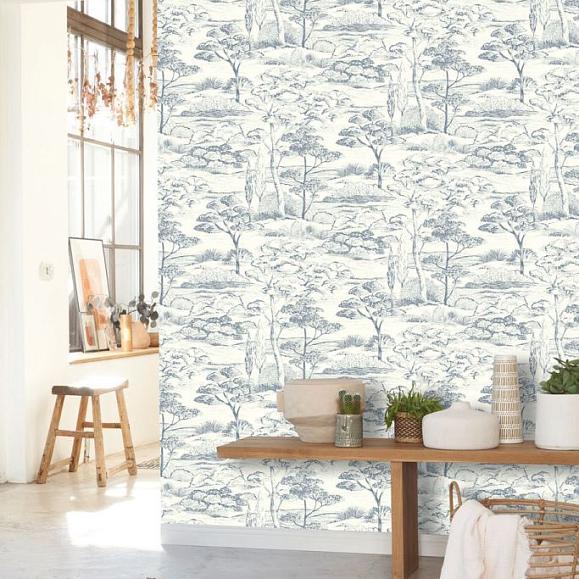 Обои Casadeco 200937297 Littoral Bleu orage
